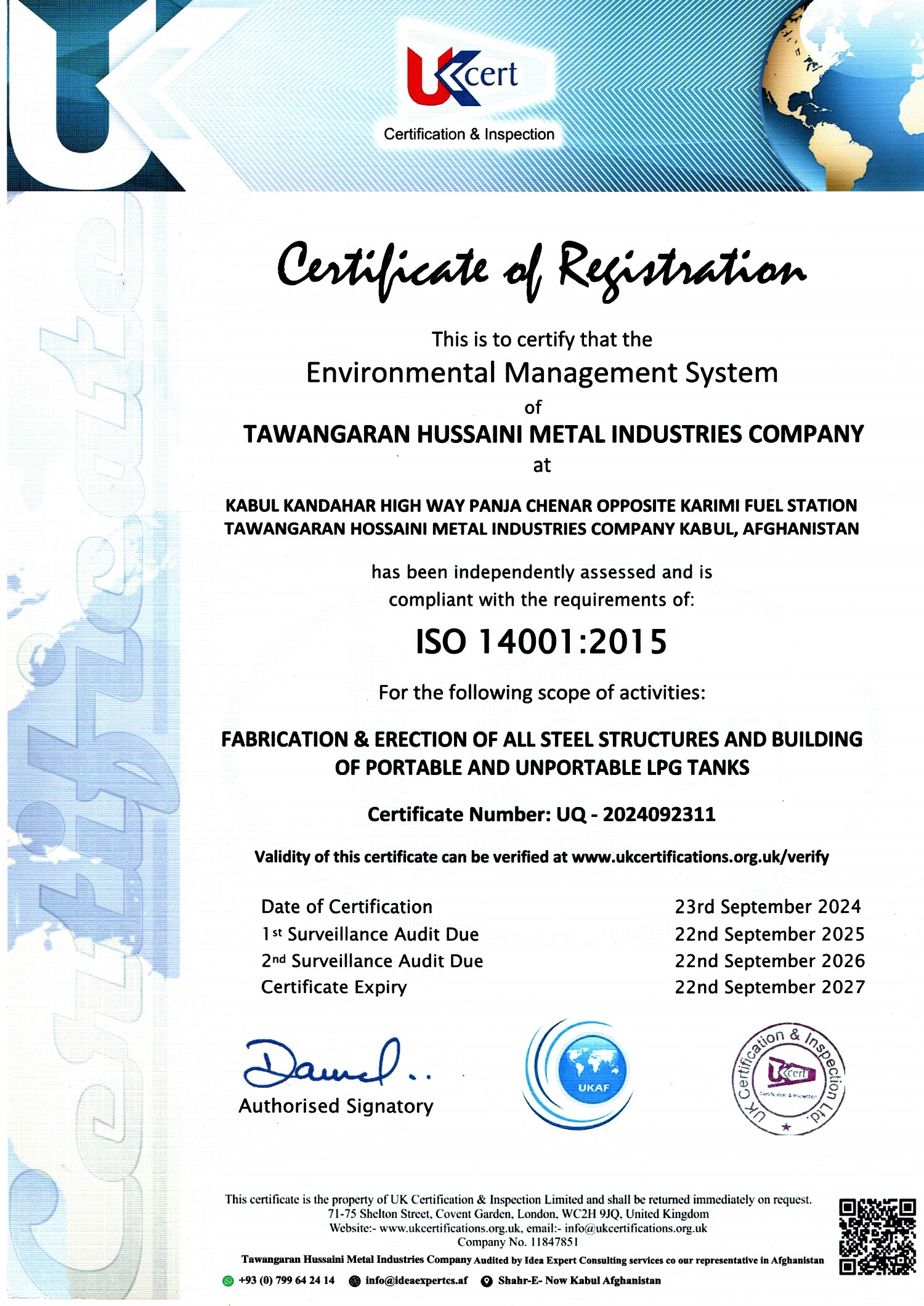 certificat-Tawangaran
